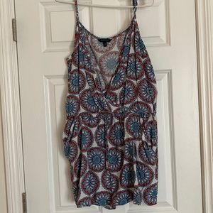 Banana Republic - printed jumper - navy, orange - white - size XL